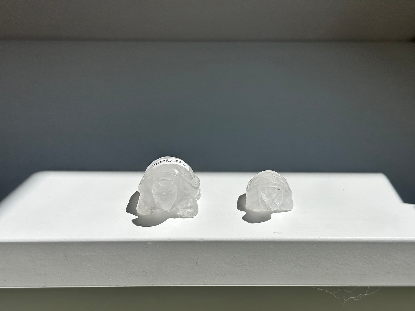 Clear Quartz Turtle Pair