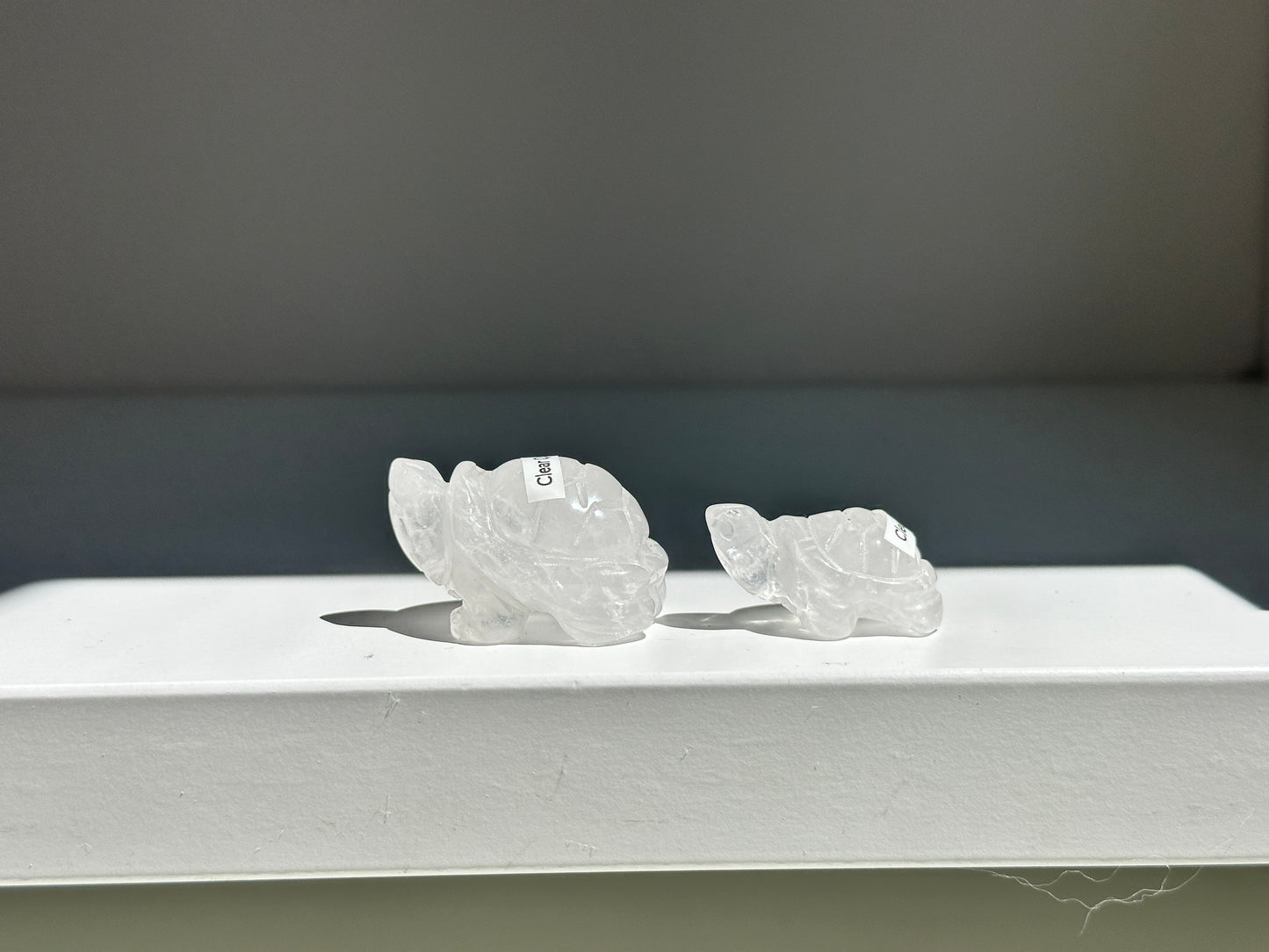 Clear Quartz Turtle Pair